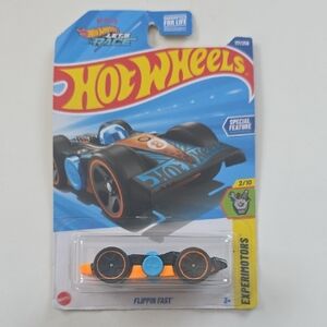 Mattel Hot Wheels Flippin' Fast Car - Experimotors - Black and Orange